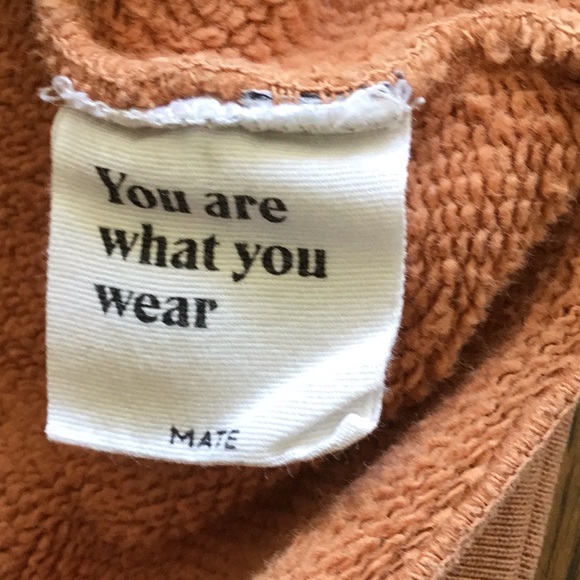 MATE The Label Organic Cotton Shrunken Crewneck Sweatshirt Medium in Amber - Picture 13 of 14